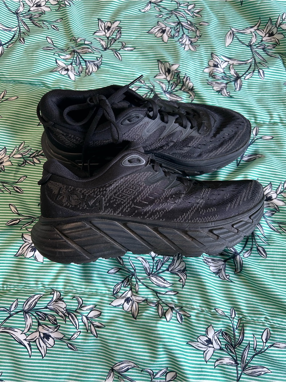 Hoka One Black Athletic Running Shoes - Picture 3 of 5